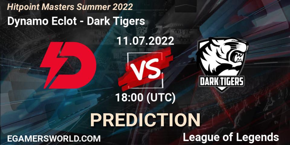 Dynamo Eclot vs Dark Tigers: Match Prediction. 11.07.2022 at 18:10, LoL, Hitpoint Masters Summer 2022