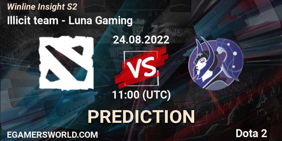 Illicit team vs Yet another team: Match Prediction. 24.08.2022 at 11:00, Dota 2, Winline Insight S2