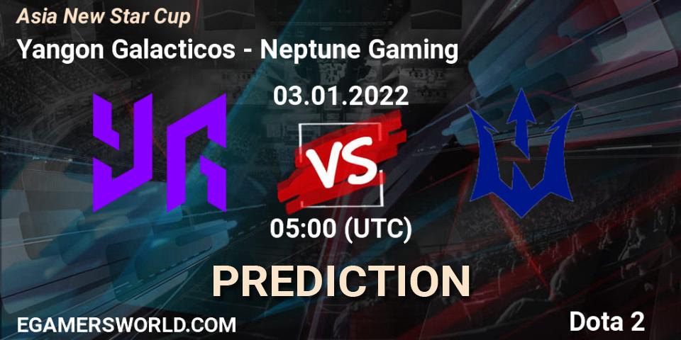 Yangon Galacticos vs Neptune Gaming: Match Prediction. 01.01.2022 at 05:13, Dota 2, Asia New Star Cup