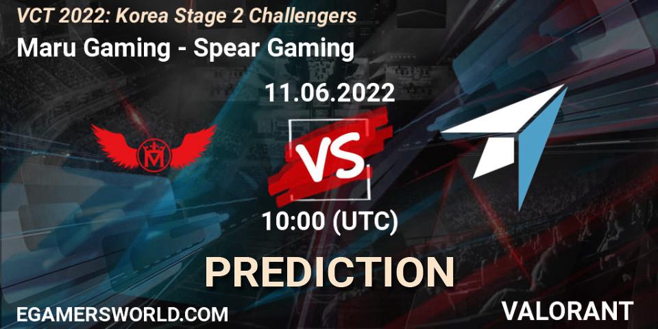 Maru Gaming vs Spear Gaming: Match Prediction. 11.06.2022 at 10:30, VALORANT, VCT 2022: Korea Stage 2 Challengers