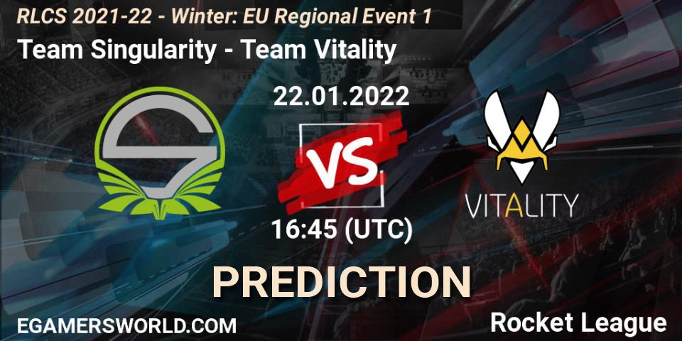 Team Singularity vs Team Vitality: Match Prediction. 22.01.2022 at 16:45, Rocket League, RLCS 2021-22 - Winter: EU Regional Event 1