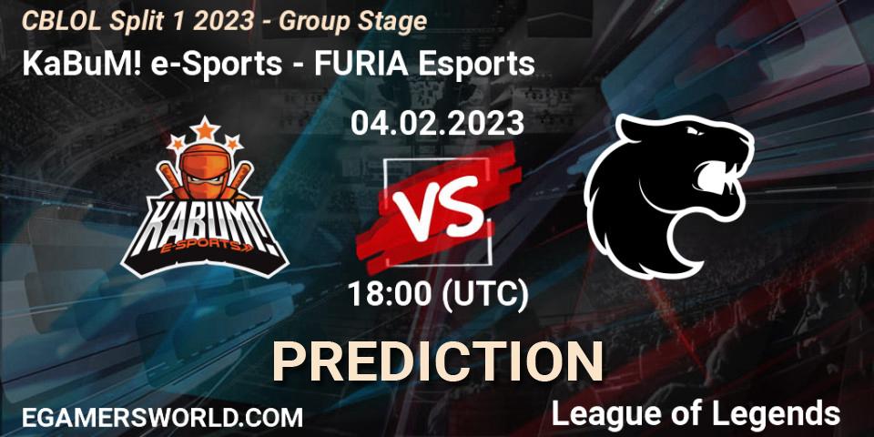KaBuM! e-Sports vs FURIA Esports: Match Prediction. 04.02.23, LoL, CBLOL Split 1 2023 - Group Stage