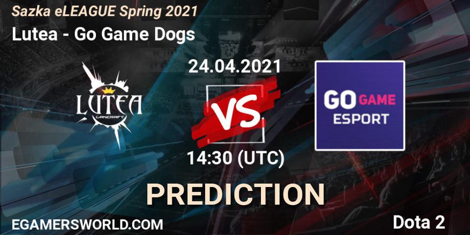 Lutea vs Go Game Dogs: Match Prediction. 24.04.2021 at 14:30, Dota 2, Sazka eLEAGUE Spring 2021