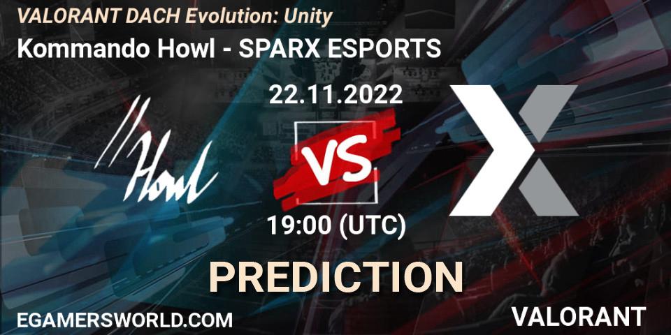 Kommando Howl vs SPARX ESPORTS: Match Prediction. 22.11.2022 at 19:00, VALORANT, VALORANT DACH Evolution: Unity