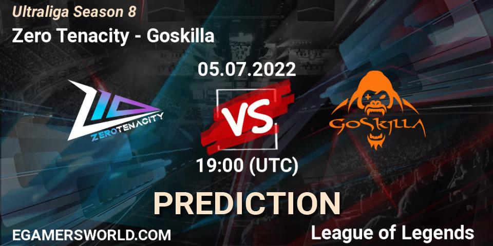 Zero Tenacity vs Goskilla: Match Prediction. 05.07.2022 at 19:00, LoL, Ultraliga Season 8