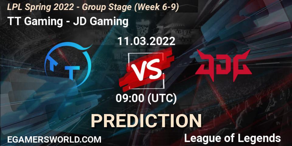 TT Gaming vs JD Gaming: Match Prediction. 11.03.22, LoL, LPL Spring 2022 - Group Stage (Week 6-9)