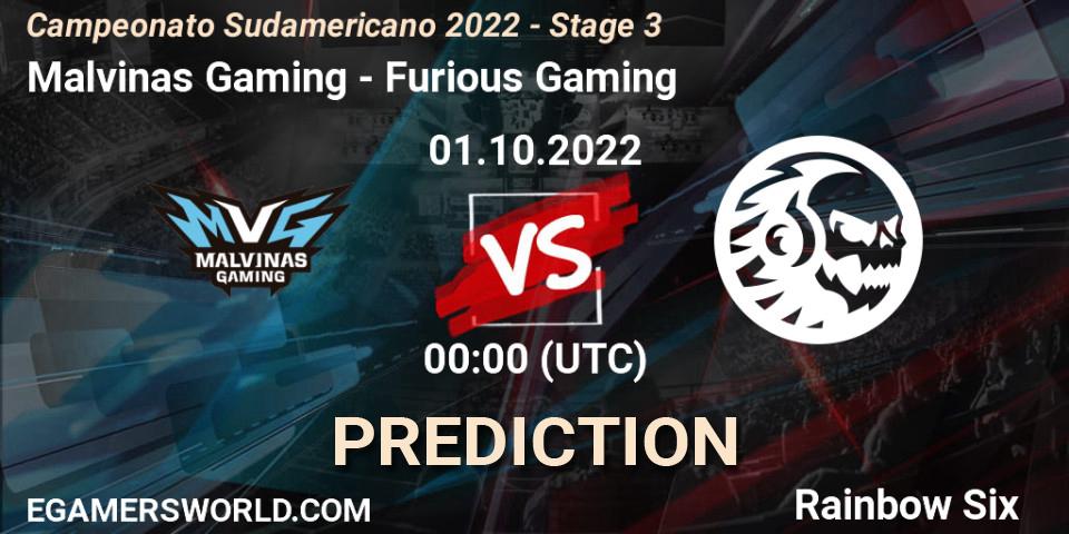 Malvinas Gaming vs Furious Gaming: Match Prediction. 01.10.2022 at 00:00, Rainbow Six, Campeonato Sudamericano 2022 - Stage 3