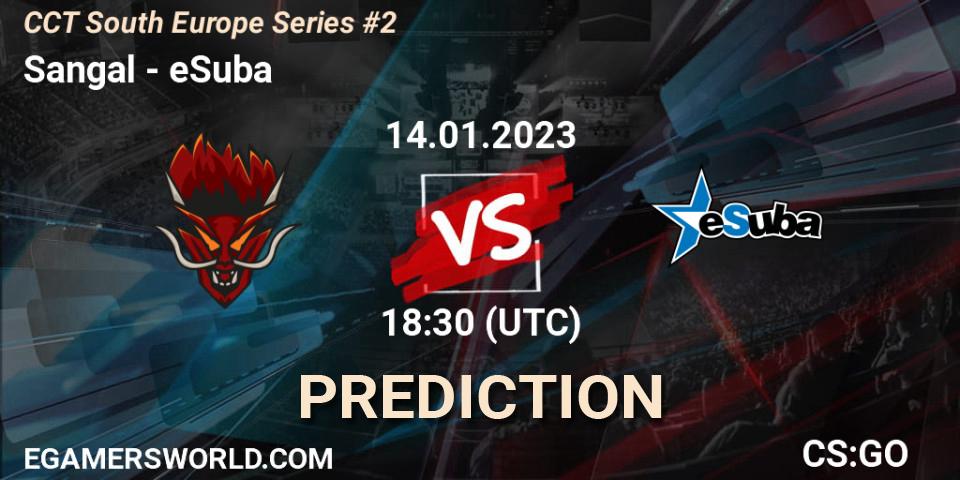 Sangal vs eSuba: Match Prediction. 14.01.2023 at 20:10, Counter-Strike (CS2), CCT South Europe Series #2