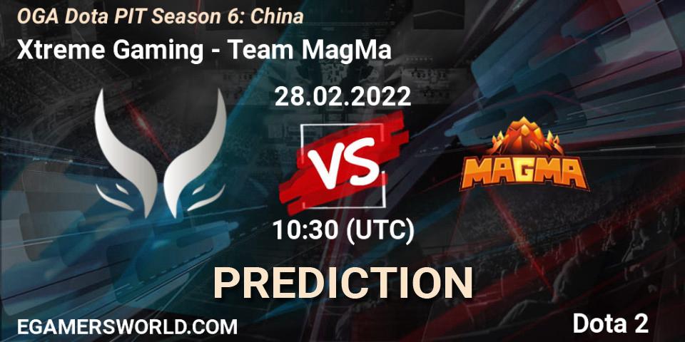 Xtreme Gaming vs Team MagMa: Match Prediction. 28.02.2022 at 10:50, Dota 2, OGA Dota PIT Season 6: China