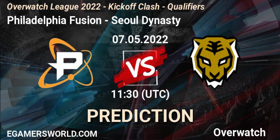 Philadelphia Fusion vs Seoul Dynasty: Match Prediction. 26.05.2022 at 10:00, Overwatch, Overwatch League 2022 - Kickoff Clash - Qualifiers