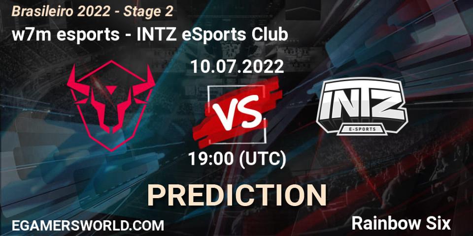 w7m esports vs INTZ eSports Club: Match Prediction. 10.07.22, Rainbow Six, Brasileirão 2022 - Stage 2