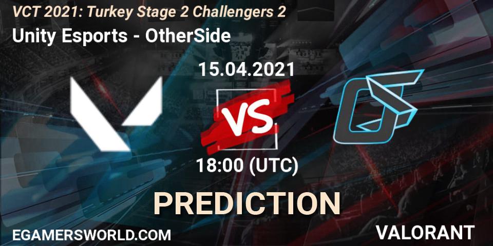 Unity Esports vs OtherSide: Match Prediction. 15.04.2021 at 18:30, VALORANT, VCT 2021: Turkey Stage 2 Challengers 2