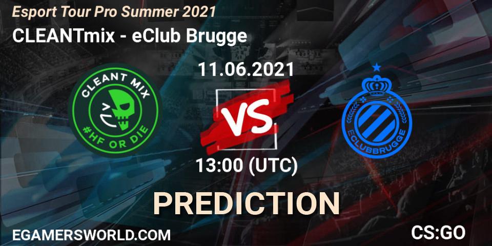 CLEANTmix vs Club Brugge: Match Prediction. 11.06.2021 at 13:00, Counter-Strike (CS2), Esport Tour Pro Summer 2021