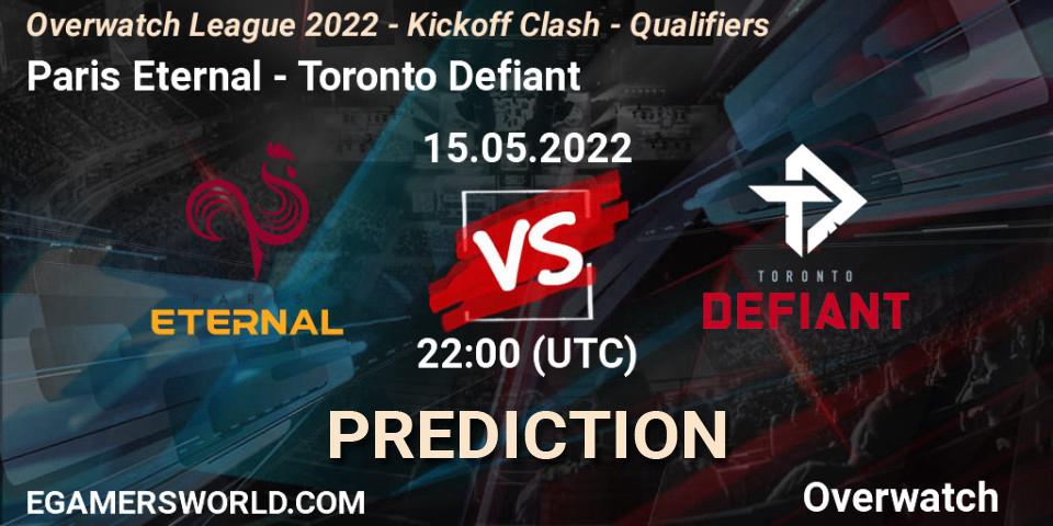 Paris Eternal vs Toronto Defiant: Match Prediction. 15.05.2022 at 22:30, Overwatch, Overwatch League 2022 - Kickoff Clash - Qualifiers