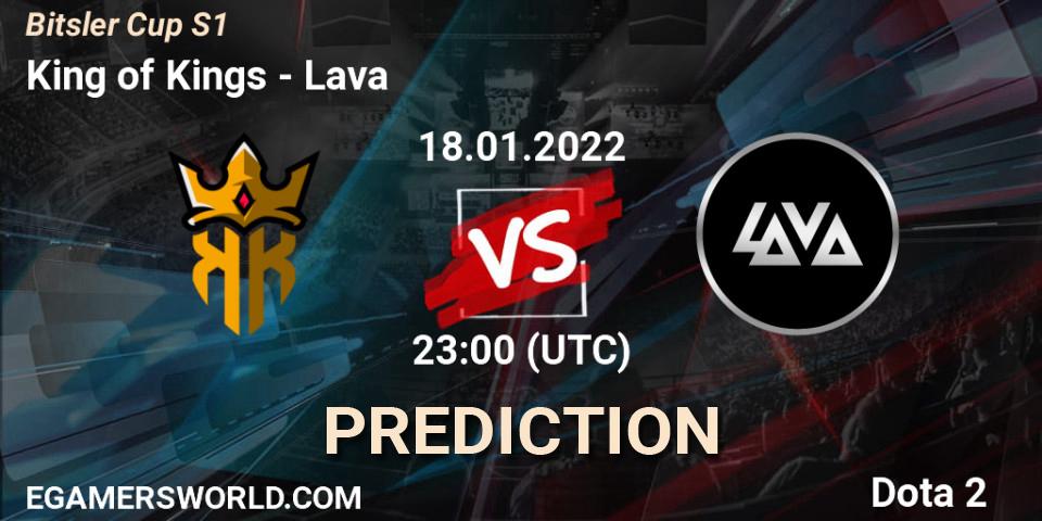 King of Kings vs Lava: Match Prediction. 18.01.2022 at 23:00, Dota 2, Bitsler Cup S1