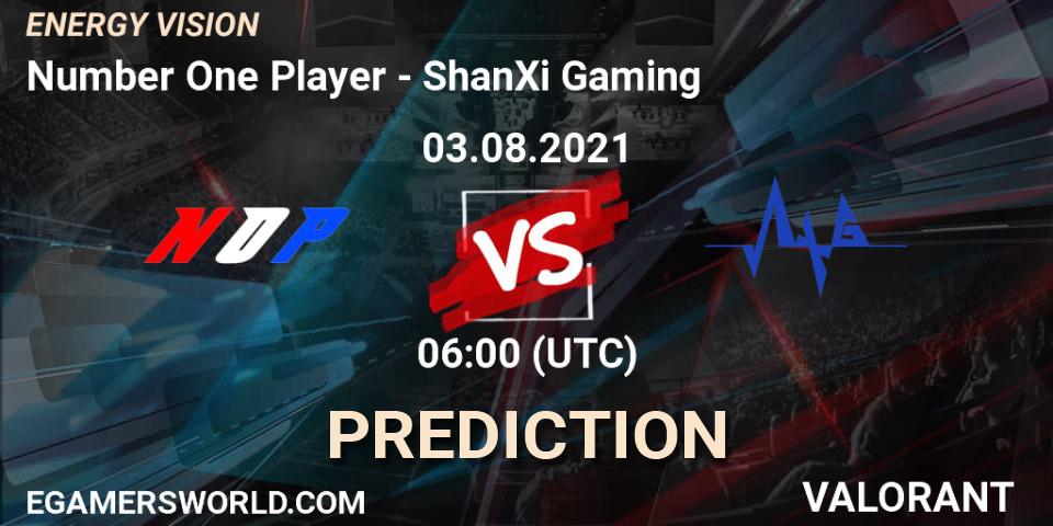 Number One Player vs ShanXi Gaming: Match Prediction. 03.08.2021 at 06:00, VALORANT, ENERGY VISION