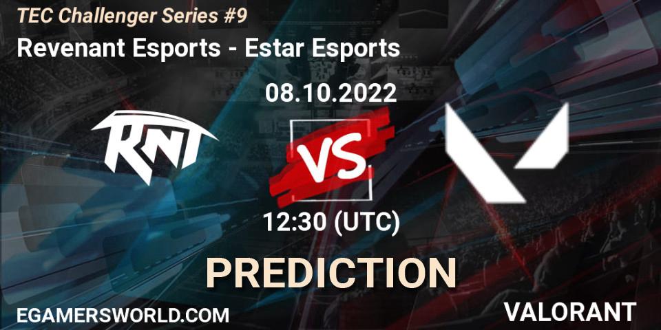 Revenant Esports vs Estar Esports: Match Prediction. 08.10.2022 at 14:30, VALORANT, TEC Challenger Series #9
