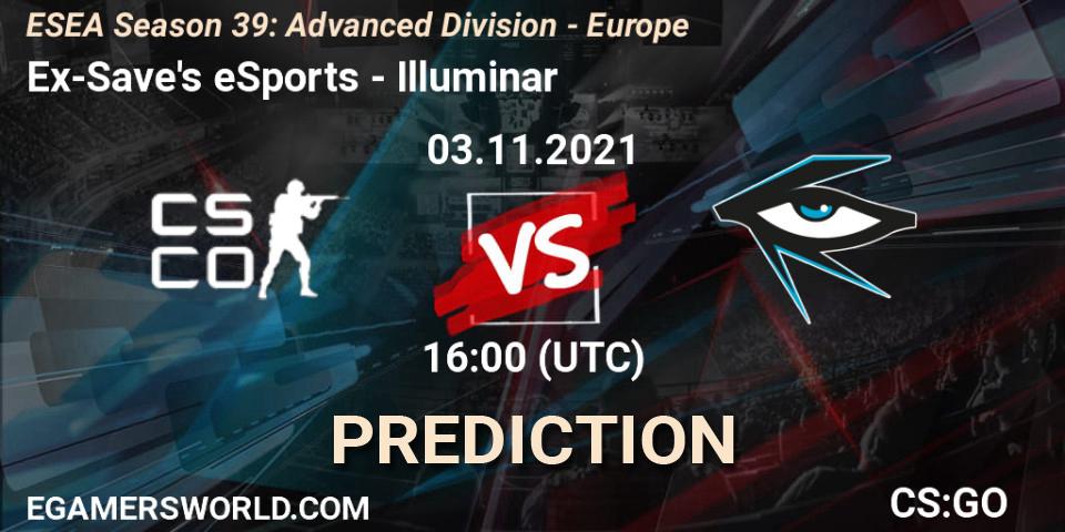 Ex-Save's eSports vs Illuminar: Match Prediction. 03.11.2021 at 16:00, Counter-Strike (CS2), ESEA Season 39: Advanced Division - Europe