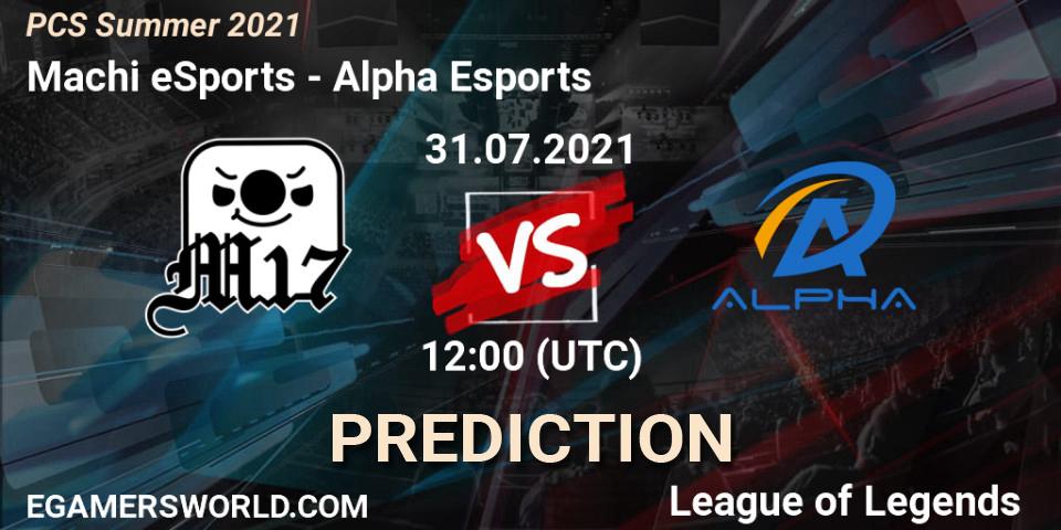Machi eSports vs Alpha Esports: Match Prediction. 31.07.21, LoL, PCS Summer 2021