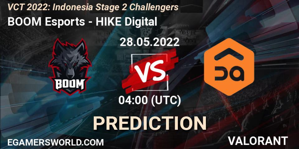 BOOM Esports vs HIKE Digital: Match Prediction. 28.05.2022 at 04:00, VALORANT, VCT 2022: Indonesia Stage 2 Challengers