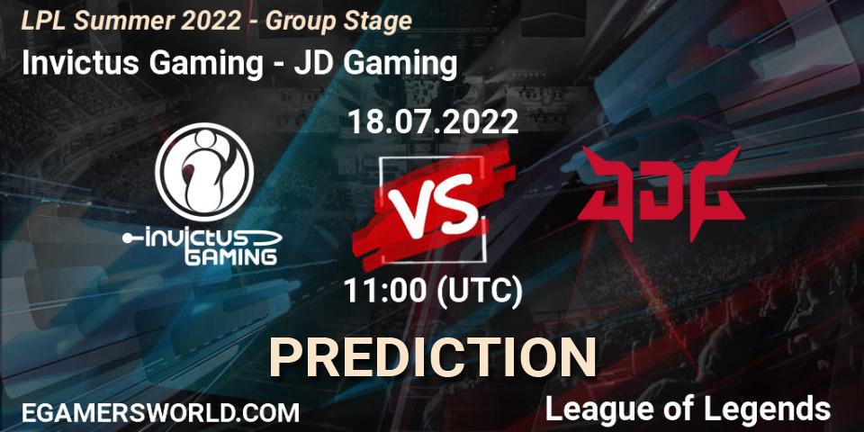 Invictus Gaming vs JD Gaming: Match Prediction. 18.07.22, LoL, LPL Summer 2022 - Group Stage