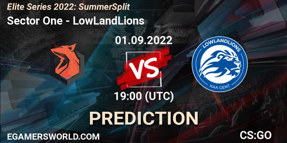 Sector One vs LowLandLions: Match Prediction. 01.09.2022 at 19:00, Counter-Strike (CS2), Elite Series 2022: Summer Split