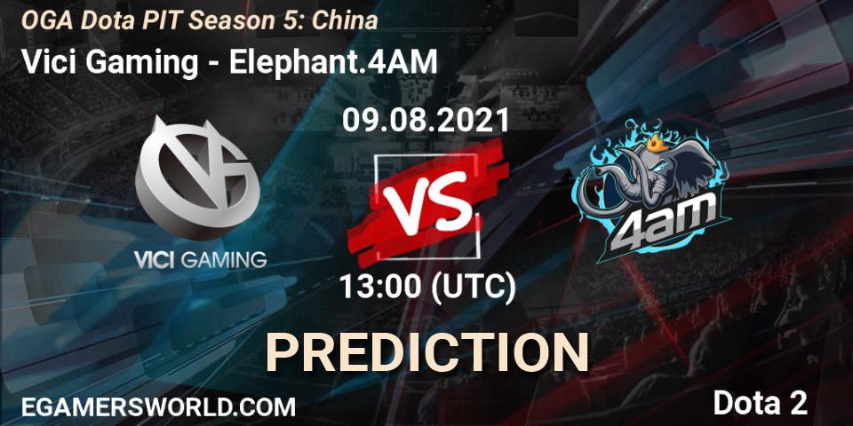 Vici Gaming vs Elephant.4AM: Match Prediction. 09.08.2021 at 12:09, Dota 2, OGA Dota PIT Season 5: China