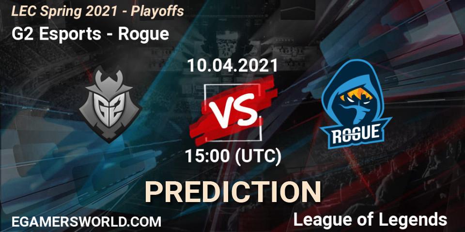 G2 Esports vs Rogue: Match Prediction. 10.04.2021 at 15:00, LoL, LEC Spring 2021 - Playoffs