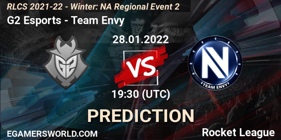 G2 Esports vs Team Envy: Match Prediction. 28.01.2022 at 19:30, Rocket League, RLCS 2021-22 - Winter: NA Regional Event 2