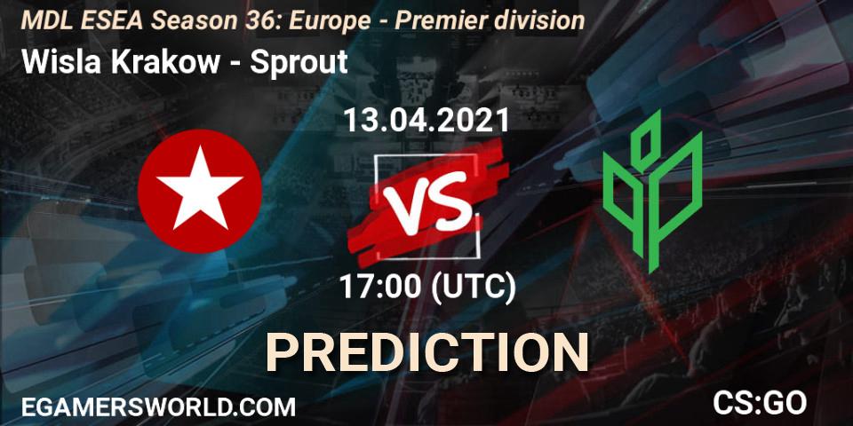 Wisla Krakow vs Sprout: Match Prediction. 13.04.2021 at 17:00, Counter-Strike (CS2), MDL ESEA Season 36: Europe - Premier division
