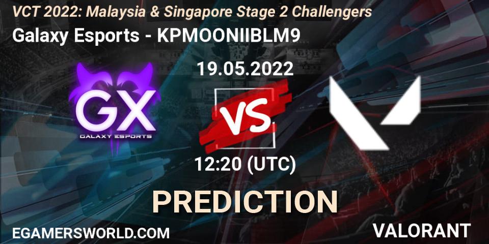 Galaxy Esports vs KPMOONIIBLM9: Match Prediction. 19.05.2022 at 11:00, VALORANT, VCT 2022: Malaysia & Singapore Stage 2 Challengers