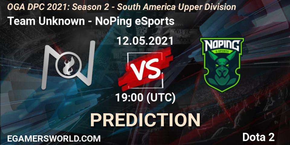Team Unknown vs NoPing eSports: Match Prediction. 12.05.2021 at 19:01, Dota 2, OGA DPC 2021: Season 2 - South America Upper Division