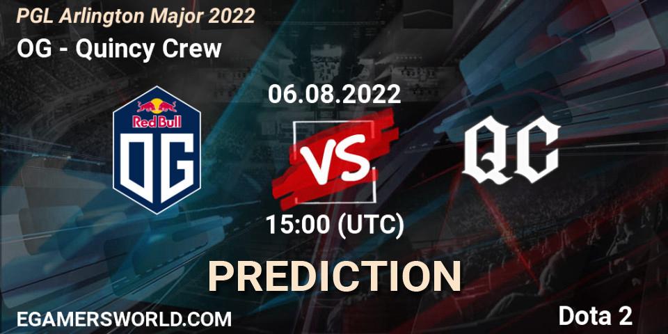 OG vs Soniqs: Match Prediction. 06.08.2022 at 15:01, Dota 2, PGL Arlington Major 2022 - Group Stage