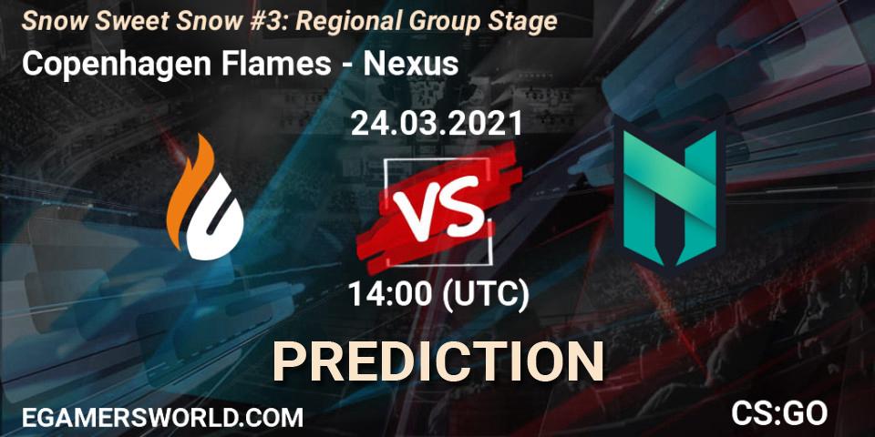 Copenhagen Flames vs Nexus: Match Prediction. 24.03.2021 at 14:00, Counter-Strike (CS2), Snow Sweet Snow #3: Regional Group Stage