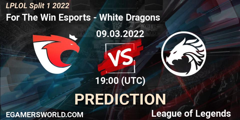 For The Win Esports vs White Dragons: Match Prediction. 09.03.2022 at 19:00, LoL, LPLOL Split 1 2022