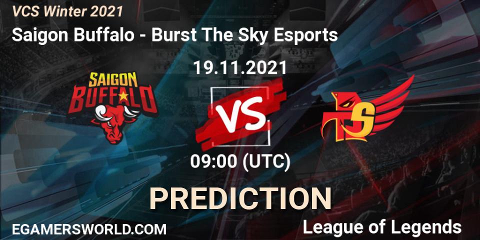 Saigon Buffalo vs Burst The Sky Esports: Match Prediction. 19.11.2021 at 09:00, LoL, VCS Winter 2021