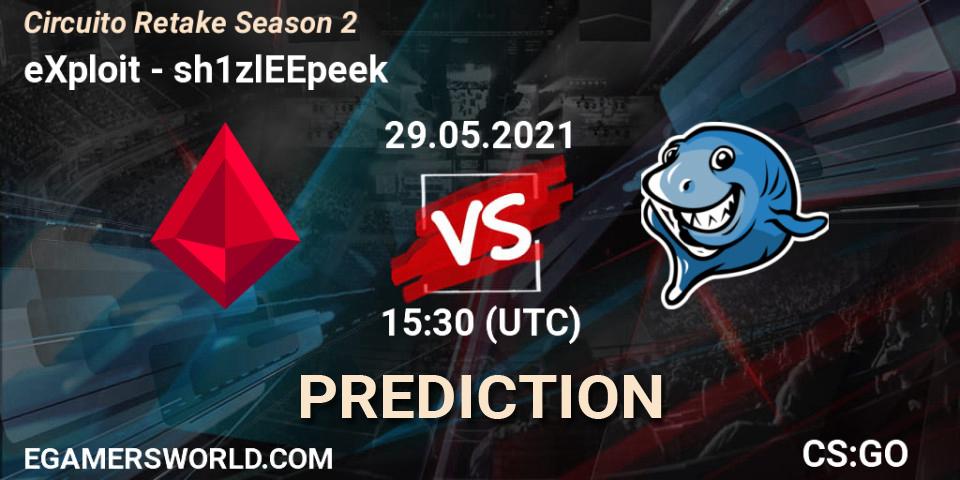 eXploit vs sh1zlEEpeek: Match Prediction. 29.05.2021 at 15:30, Counter-Strike (CS2), Circuito Retake Season 2