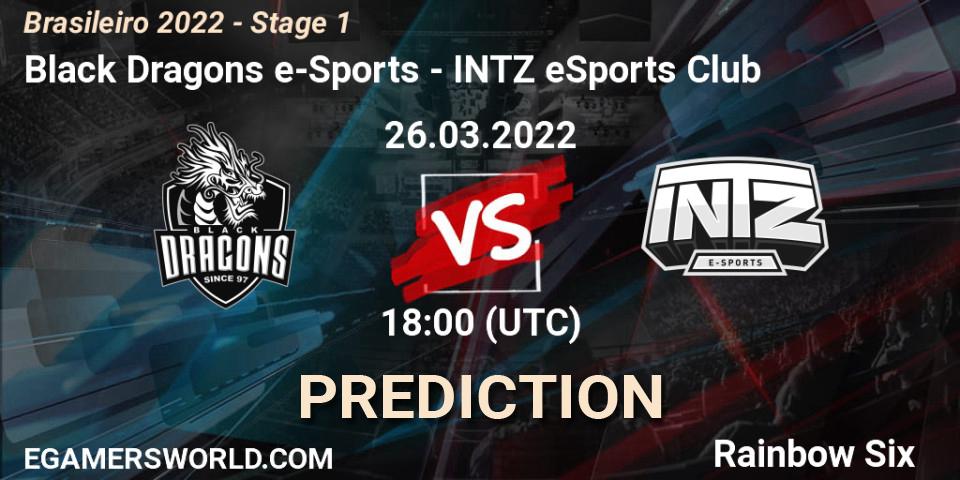 Black Dragons e-Sports vs INTZ eSports Club: Match Prediction. 26.03.2022 at 18:00, Rainbow Six, Brasileirão 2022 - Stage 1