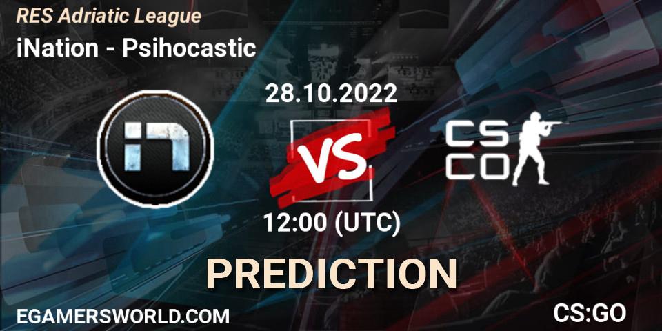 iNation vs Psihocastic: Match Prediction. 15.11.2022 at 13:00, Counter-Strike (CS2), RES Adriatic League