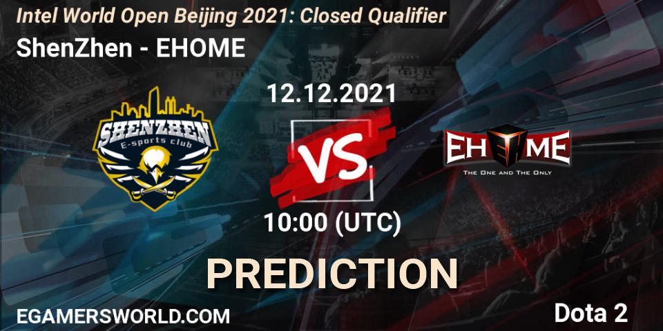 ShenZhen vs EHOME: Match Prediction. 12.12.2021 at 10:25, Dota 2, Intel World Open Beijing: Closed Qualifier