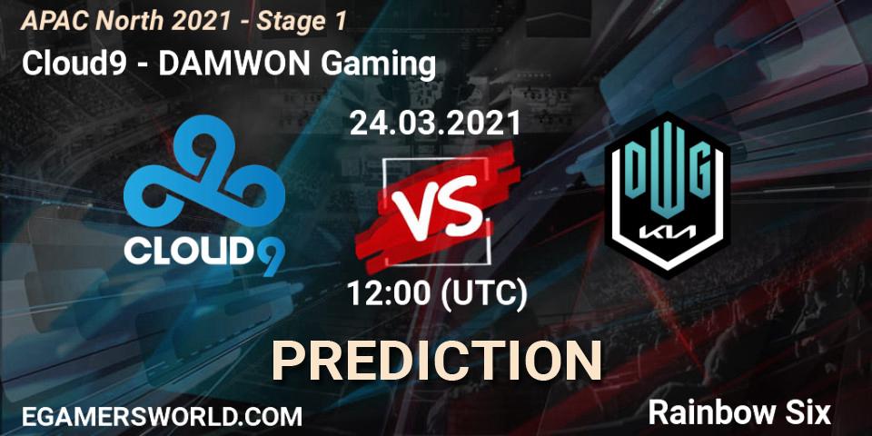 Cloud9 vs DAMWON Gaming: Match Prediction. 24.03.2021 at 12:00, Rainbow Six, APAC North 2021 - Stage 1