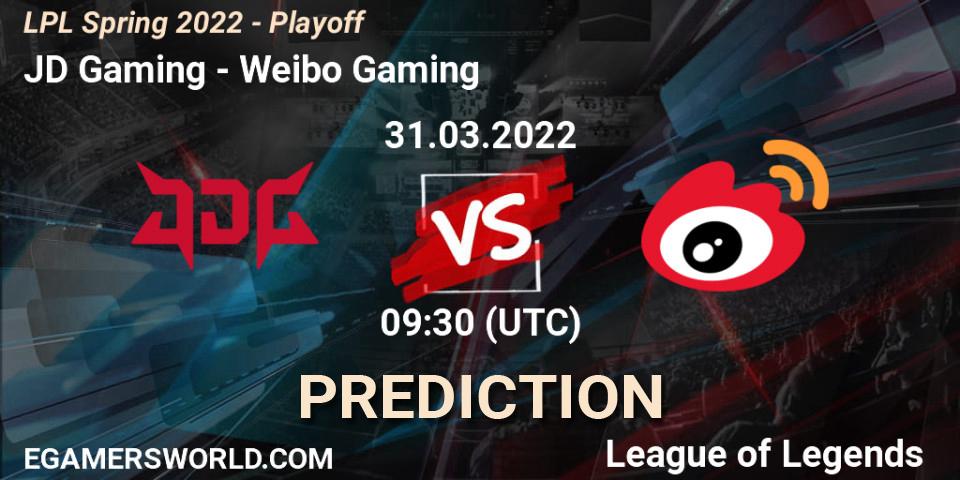 JD Gaming vs Weibo Gaming: Match Prediction. 31.03.2022 at 09:00, LoL, LPL Spring 2022 - Playoff