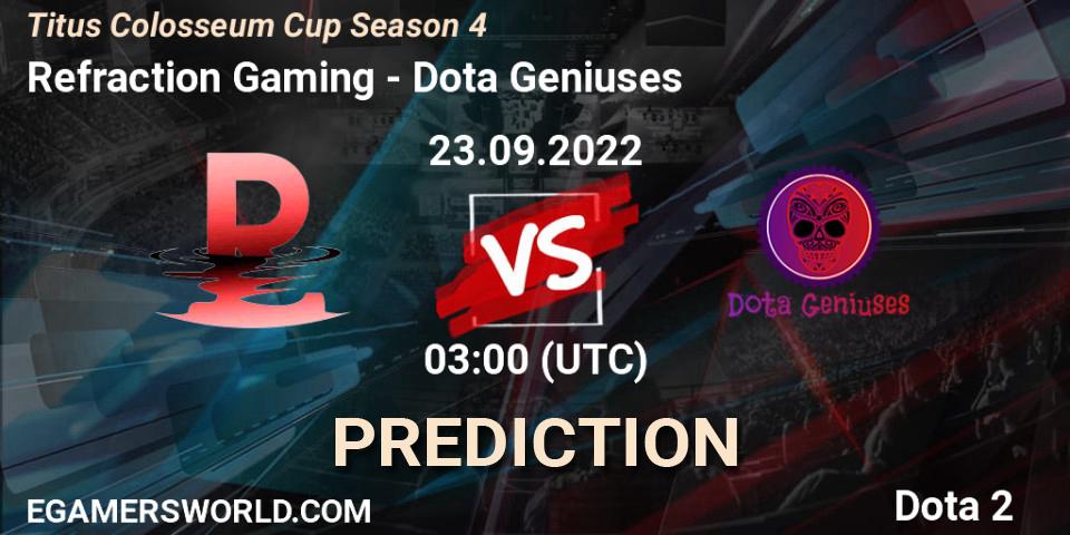 Team Balut vs Dota Geniuses: Match Prediction. 23.09.2022 at 03:19, Dota 2, Titus Colosseum Cup Season 4 