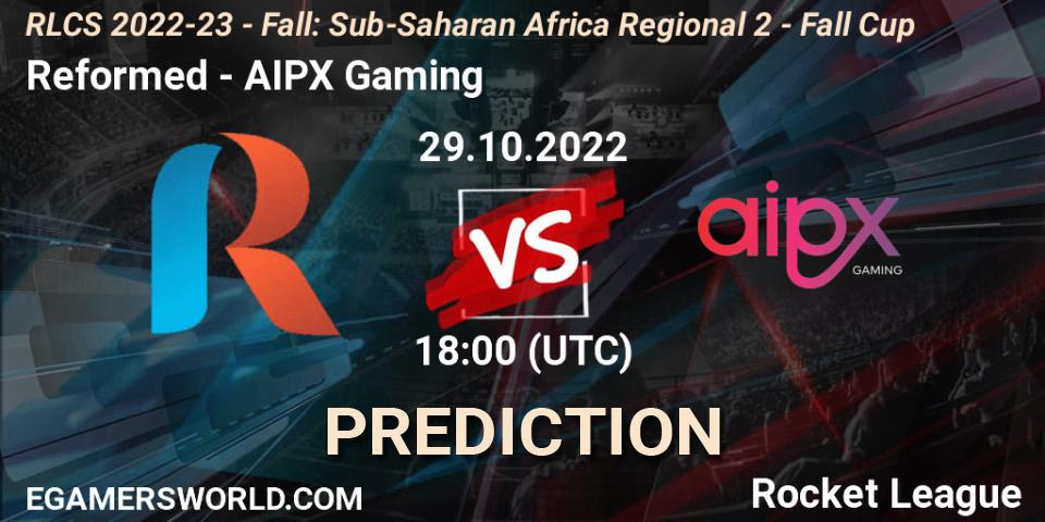 Reformed vs AIPX Gaming: Match Prediction. 29.10.2022 at 18:00, Rocket League, RLCS 2022-23 - Fall: Sub-Saharan Africa Regional 2 - Fall Cup