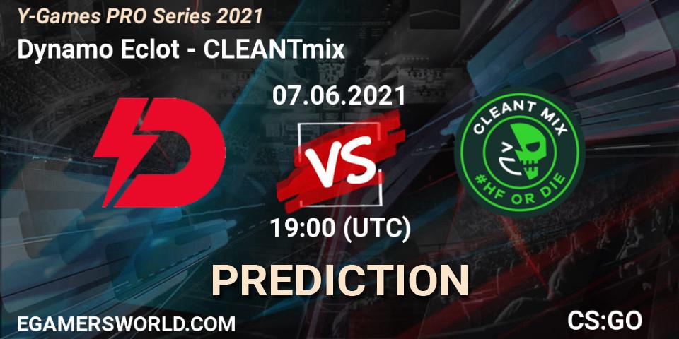 Dynamo Eclot vs CLEANTmix: Match Prediction. 07.06.2021 at 19:00, Counter-Strike (CS2), Y-Games PRO Series 2021