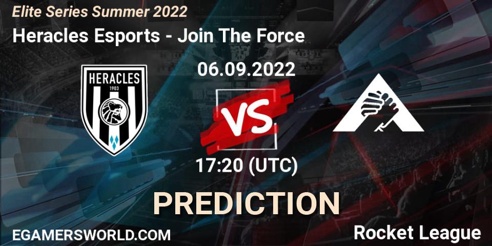 Heracles Esports vs Join The Force: Match Prediction. 06.09.2022 at 17:20, Rocket League, Elite Series Summer 2022