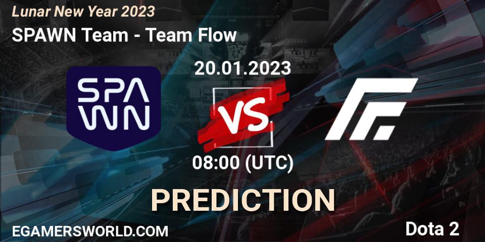 SPAWN Team vs Team Flow: Match Prediction. 20.01.2023 at 08:03, Dota 2, Lunar New Year 2023