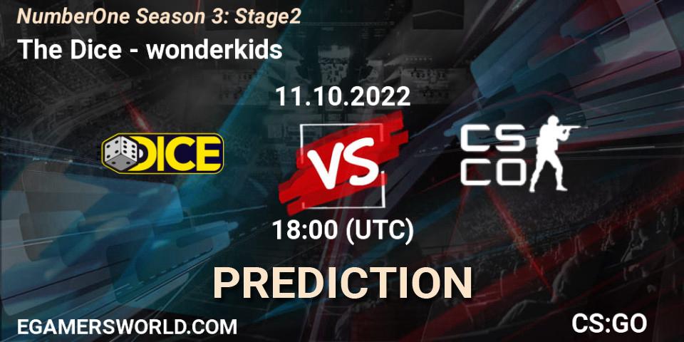 The Dice vs wonderkids: Match Prediction. 11.10.2022 at 18:00, Counter-Strike (CS2), NumberOne Season 3: Stage 2