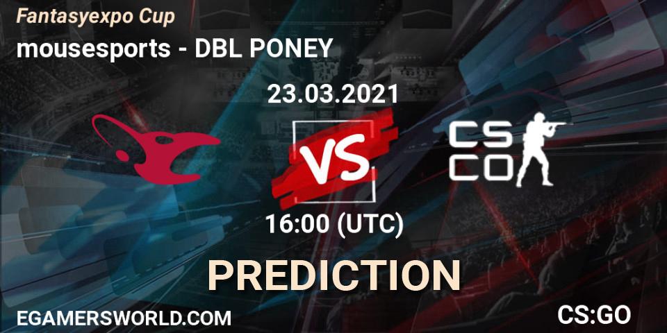 mousesports vs DBL PONEY: Match Prediction. 23.03.2021 at 16:00, Counter-Strike (CS2), Fantasyexpo Cup Spring 2021