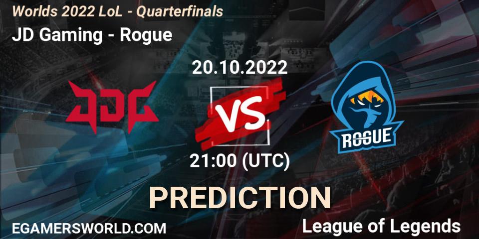 JD Gaming vs Rogue: Match Prediction. 20.10.22, LoL, Worlds 2022 LoL - Quarterfinals
